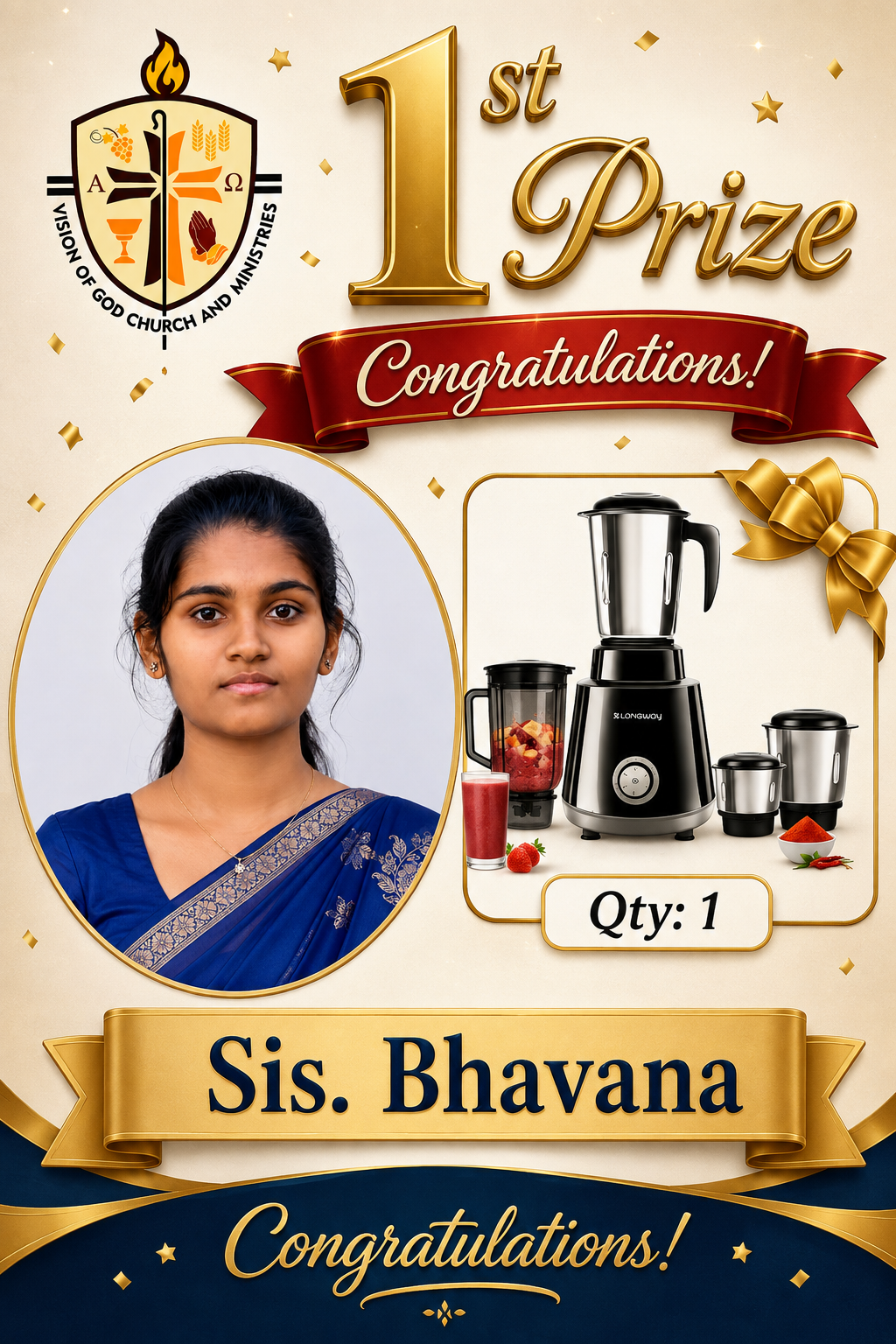 A Bible exam was conducted, and prizes were awarded.